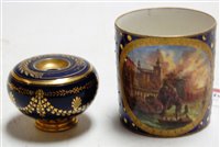 Lot 339 - A 19th century Sèvres porcelain coffee can,...