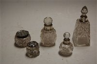 Lot 344 - An early 20th century cut glass scent bottle...