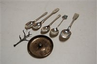 Lot 347 - A Victorian Scottish silver spoon; together...
