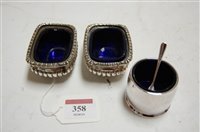Lot 358 - A pair of silver open salts, in the Georgian...