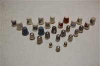 Lot 362 - A small collection of assorted thimbles, to...