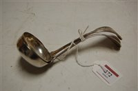 Lot 372 - An early 20th century sterling silver ladle,...