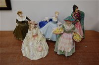 Lot 558 - Five Royal Doulton ladies including Lizarna...