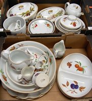 Lot 560 - Four boxes of Royal Worcester Evesham pattern...