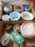 Lot 562 - Two boxes of mixed china ware to include early...
