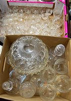 Lot 563 - Two boxes of mixed glassware to include a...