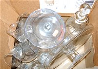Lot 578 - A single box of various glass ware to include...