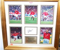 Lot 584 - Five photographs and signed card bearing...