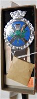 Lot 535 - A chrome and enamelled car badge for Scotland,...