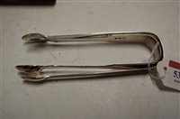 Lot 536 - Two pairs of 19th century silver sugar tongs