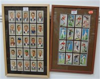 Lot 614 - Two sets of framed cigarette cards to include...