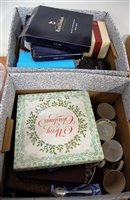 Lot 615 - Two boxes of mixed china wares to include...