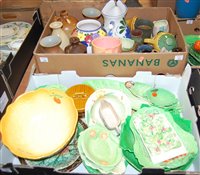 Lot 664 - Two boxes containing a quantity of ceramics...