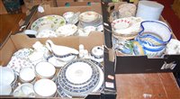 Lot 665 - Three boxes containing a quantity of ceramics...
