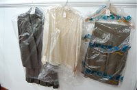 Lot 554 - A ladies silk blouse with lace collar together...