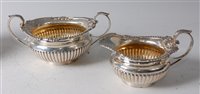 Lot 1141 - A well-matched Victorian silver three-piece...