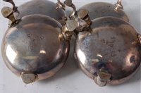 Lot 1142 - A pair of George II silver salts, of squat...