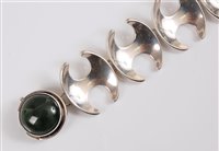 Lot 166 - *Georg Jensen (1866-1935) - a silver and jade...