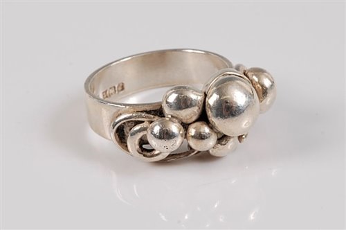 Lot 162 - *A mid 20th century silver Georg Jensen style...