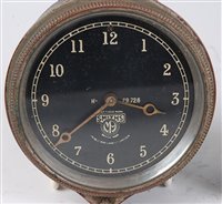 Lot 194 - A 1930s Smiths circular car clock, having a...