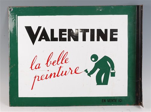 Lot 197 - A 1930s French enamel double-sided ship sign,...