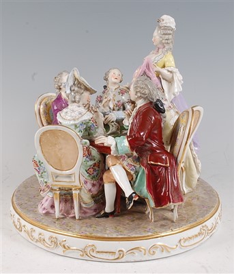 Lot 1021 - A late 19th century continental porcelain...