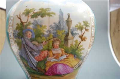 Lot 157 - A pair of late 19th century Dresden porcelain...