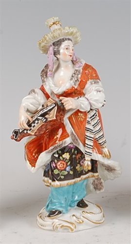 Lot 1098 - A late 19th century Meissen porcelain figure...