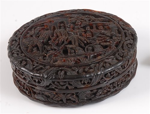 Lot 1302 - A mid-19th century Chinese tortoiseshell snuff...