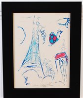 Lot 333 - Marc Chagall (1887-1985) - Eiffel Tower,...