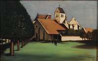 Lot 346 - Robert Humblot (1907-1962) - L'Eglise, oil on...