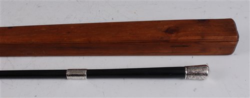 Lot 521 - An ebony and silver mounted conductor's baton,...