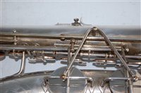 Lot 508 - A cased silver plated tenor saxophone, Martin...