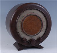 Lot 515 - An Ekco Type A22 circular bakelite radio,...
