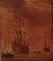 Lot 1467 - Follower of Peter Monamy (1681-1749) - Naval...