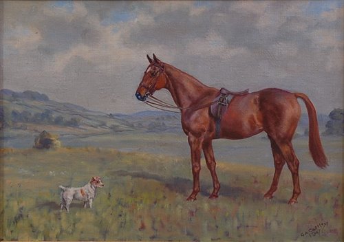 Lot 1483 - Major A Cattley (1896-1978) - A Bay hunter...