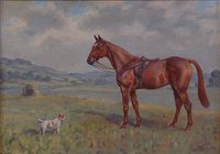 Lot 1483 - Major A Cattley (1896-1978) - A Bay hunter...