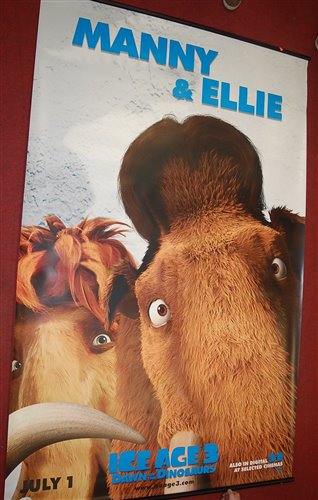 Lot 536 - Two vinyl film banners for Ice Age 3: Dawn of...