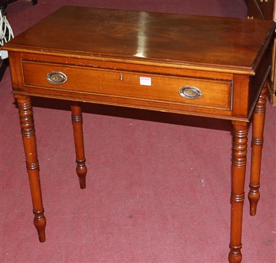 Lot 1237 - A Regency style mahogany side table, having...