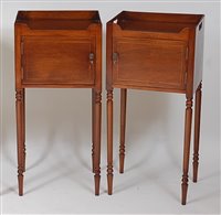 Lot 1613 - A pair of George III style mahogany and...