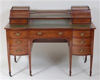 Lot 1615 - A Sheraton Revival mahogany and satinwood...