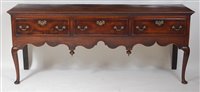 Lot 1621 - A George III North Country oak and mahogany...