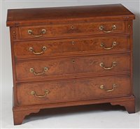 Lot 1625 - A figured walnut and crossbanded bachelors...