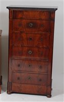 Lot 1639 - A 19th century French mahogany chest, having...