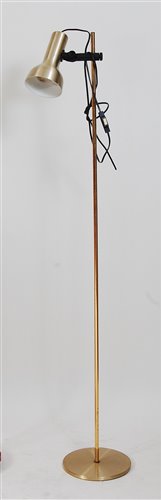 Lot 433 - A 1970s gilt brass and brushed aluminium floor...