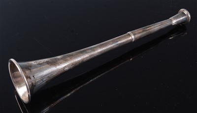 Lot 363 - A circa 1900 silver novelty hunting horn