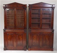 Lot 1642 - A pair of circa 1830 Scottish mahogany library...