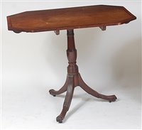 Lot 1604 - A Regency mahogany and crossbanded pedestal...