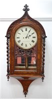 Lot 1529 - A Victorian figured walnut droptrunk wall...