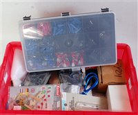 Lot 11 - Two plastic boxes containing variety of tools...